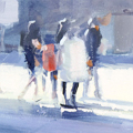 street scene painting